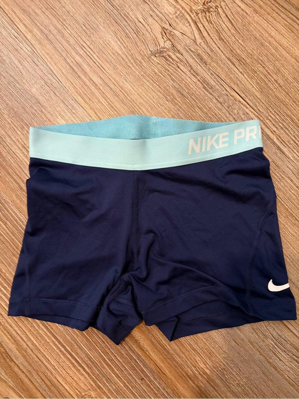 Nike Navy Shorts with Light Blue Waistband